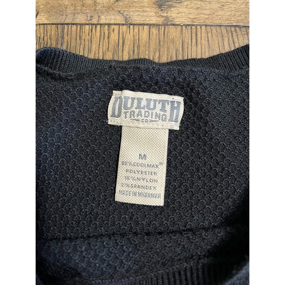 Duluth Women's Lightweight Sweater Medium Black Textured Tunic Casual Coolmax - Picture 4 of 6